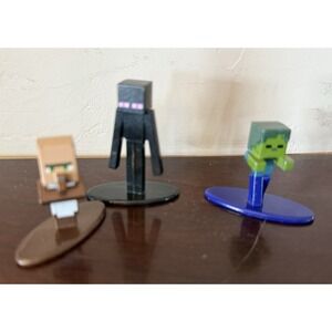 Lot of 3 Minecraft Nano Metalfigs – Die-Cast Mini Figures by Jada Toys